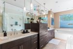 En Suite Master Bath Has Duel Vanity, Oversized Tub, Glass Shower With Duel Shower Heads